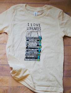 I Love Libraries T-Shirt - Root and Star