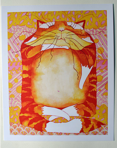 Orange cat print - Root and Star